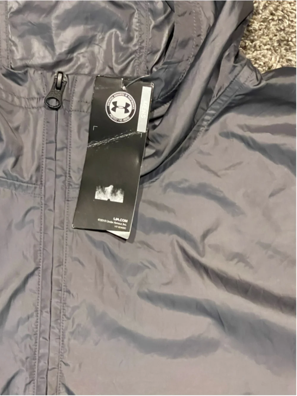 Under Armour Men's Sportstyle Wind Anorak, Size 3XL, Black/Gray, NWT